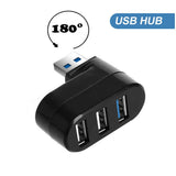 Max 3Ports USB 3.0 USB 2.0 HUB USB Hub Splitter for Air Pro Laptop PC Black