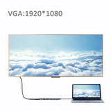 Max Type C Docking Station USB C to 4K HDMI VGA USB3.0 TF SD Audio Adapter Gray