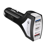 Maxbell QC3.0 Universal Dual Port LED USB Smart Car Quick Charge Adapter Black
