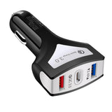 Maxbell QC3.0 Universal Dual Port LED USB Smart Car Quick Charge Adapter Black