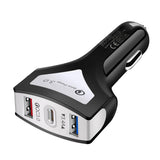 Maxbell QC3.0 Universal Dual Port LED USB Smart Car Quick Charge Adapter Black