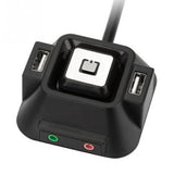 Max Desktop Case Switch Dual USB Ports Power Reset Button LED Lights Audio Port