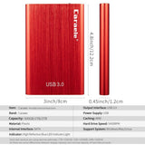 Maxbell External HDD Hard Disk Drive Portable Drive Red 2T