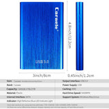 Maxbell External HDD Hard Disk Drive Portable Drive Blue 500GB