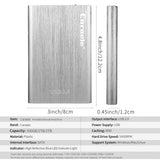 Maxbell External HDD Hard Disk Drive Portable Drive Silver 500GB