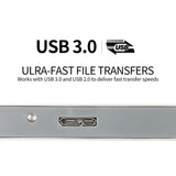 Maxbell External HDD Hard Disk Drive Portable Drive Silver 500GB