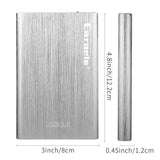 Maxbell External HDD Hard Disk Drive Portable Drive Silver 500GB