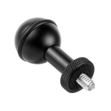 Max Aluminum 1 Inch Ball Head Diving Photography Bracket 1/4" Screw for Gopro