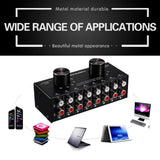 Max 6 Input 2 Output Stereo Audio Signal Selection Speaker Switcher RCA Port