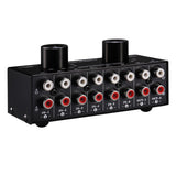 Max 6 Input 2 Output Stereo Audio Signal Selection Speaker Switcher RCA Port