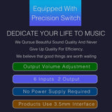 Max 6 Input 2 Output Stereo Audio Signal Selection Speaker Switcher 3.5mm Port