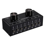Max 6 Input 2 Output Stereo Audio Signal Selection Speaker Switcher 3.5mm Port