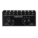 Max 6 Input 2 Output Stereo Audio Signal Selection Speaker Switcher 3.5mm Port
