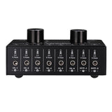 Max 6 Input 2 Output Stereo Audio Signal Selection Speaker Switcher 3.5mm Port