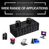 Max 6 Input 2 Output Stereo Audio Signal Selection Speaker Switcher 3.5mm Port