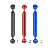 Max Camera Diving Ultra Light Carbon Fiber Double Ball Head Lamp Arm 7" Black