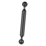 Max Camera Diving Ultra Light Carbon Fiber Double Ball Head Lamp Arm 7" Black