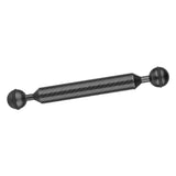 Max Camera Diving Ultra Light Carbon Fiber Double Ball Head Lamp Arm 7" Black