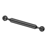 Max Camera Diving Ultra Light Carbon Fiber Double Ball Head Lamp Arm 7" Black