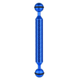 Max Camera Diving Ultra Light Carbon Fiber Double Ball Head Lamp Arm 7" Blue
