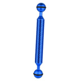 Max Camera Diving Ultra Light Carbon Fiber Double Ball Head Lamp Arm 7" Blue