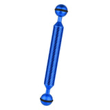 Max Camera Diving Ultra Light Carbon Fiber Double Ball Head Lamp Arm 7" Blue