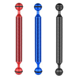 Max Camera Diving Ultra Light Carbon Fiber Double Ball Head Lamp Arm Black