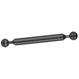 Max Camera Diving Ultra Light Carbon Fiber Double Ball Head Lamp Arm Black