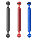 Max Camera Diving Ultra Light Carbon Fiber Double Ball Head Lamp Arm Black