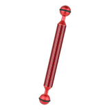 Max Camera Diving Ultra Light Carbon Fiber Double Ball Head Lamp Arm Red