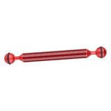 Max Camera Diving Ultra Light Carbon Fiber Double Ball Head Lamp Arm Red