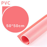 Max 1.64 ft Studio Backdrop Photography Solid Background PVC Waterproof Pink
