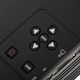 Maxbell H80 Mini Portable Supports Full HD 1080P LED Projector Home Theater Black