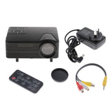 Maxbell H80 Mini Portable Supports Full HD 1080P LED Projector Home Theater Black