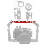 Max Camera Diving Ultra Light Carbon Fiber Double Ball Head Lamp Red
