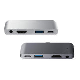 Max Type-C Dock Station USB-C To HDMI Charger Hub Adapter For iPad Pro Silver