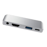Max Type-C Dock Station USB-C To HDMI Charger Hub Adapter For iPad Pro Silver