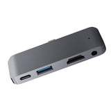 Max Type-C Dock Station USB-C To HDMI Charger Hub Adapter For iPad Pro Gray