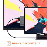 Max Type-C Dock Station USB-C To HDMI Charger Hub Adapter For iPad Pro Gray