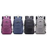 Max Maxb Anti-theft USB Charging Backpack Laptop Notebook Travel School Bag Purple