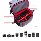 Max Multi-functional Waterproof Camera Knapsack Portable Travel for Camera Black
