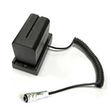 Maxbell NPF Battery Charger Base Plate Built-in Coiled Cable for BMPCC 4K Blackmagic