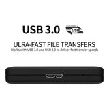 Maxbell Black 2.5 SATA to USB 3.0 Adapter Hard Disk Drive Enclosure HDD Box Case