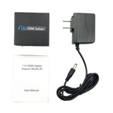 Maxbell 1 Piece US Plug HDMI 1 In 2 Out 3D Splitter Switch Switcher Distributor