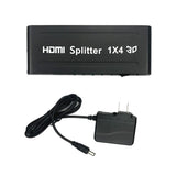 Maxbell HDMI Splitter Amplifier Duplicator 1x4 Hub 1 in 4 out 3D 1080p