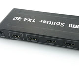 Maxbell HDMI Splitter Amplifier Duplicator 1x4 Hub 1 in 4 out 3D 1080p