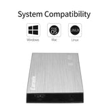 Maxbell Silver High Speed USB3.0 Mobile HDD Portable External Hard Disk Driver 1T
