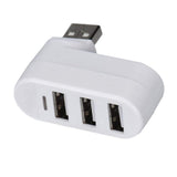 Maxbell Maikou Rotatable 3 Ports USB 3.0 HUB + 2 USB 2.0 Adapter Splitter White