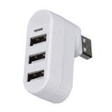 Maxbell Maikou Rotatable 3 Ports USB 3.0 HUB + 2 USB 2.0 Adapter Splitter White