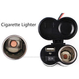 Maxbell 12V Car Motorcycle Waterproof Cigarette Lighter USB Power Outlet Electrical